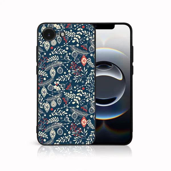 MY ART Kryt s vianočným dizajnom Apple iPhone 16e / iPhone 17e MISTLETOE (070)