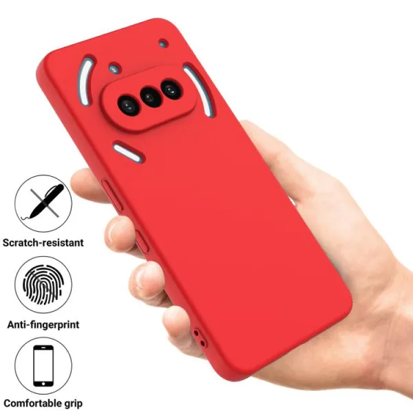 RUBBER Ochranný obal pre Nothing Phone (3a) červený