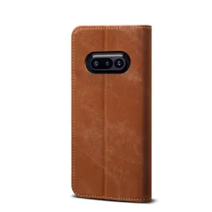 DENIM Peňaženkový kryt pre Nothing Phone (3a) hnedý
