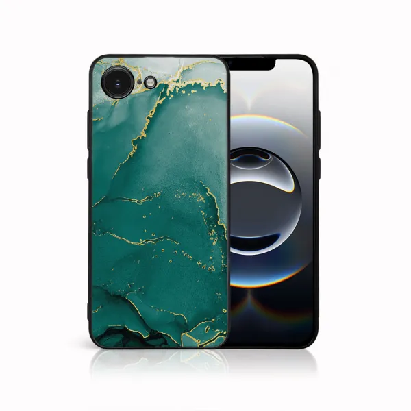 MY ART Ochranný kryt pre Apple iPhone 16e / iPhone 17e GREEN MARBLE (145)