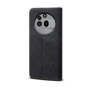 DENIM Peňaženkový kryt pre Nothing Phone (3a) Pro čierny