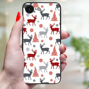 MY ART Kryt s vianočným dizajnom Apple iPhone 16e / iPhone 17e DEER (068)