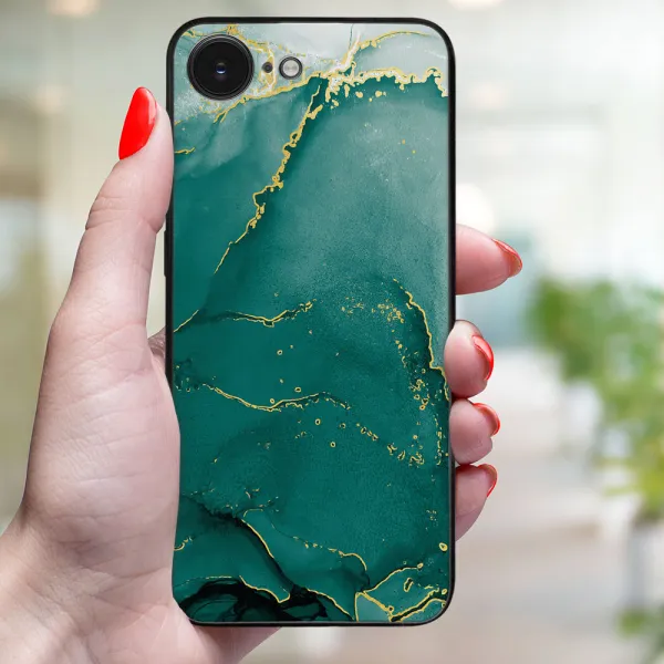 MY ART Ochranný kryt pre Apple iPhone 16e / iPhone 17e GREEN MARBLE (145)