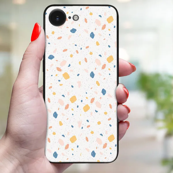 MY ART Ochranný kryt pre Apple iPhone 16e / iPhone 17e ORANGE TERRAZZO (165)