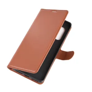 LITCHI Peňaženkový kryt Motorola Edge Plus hnedý