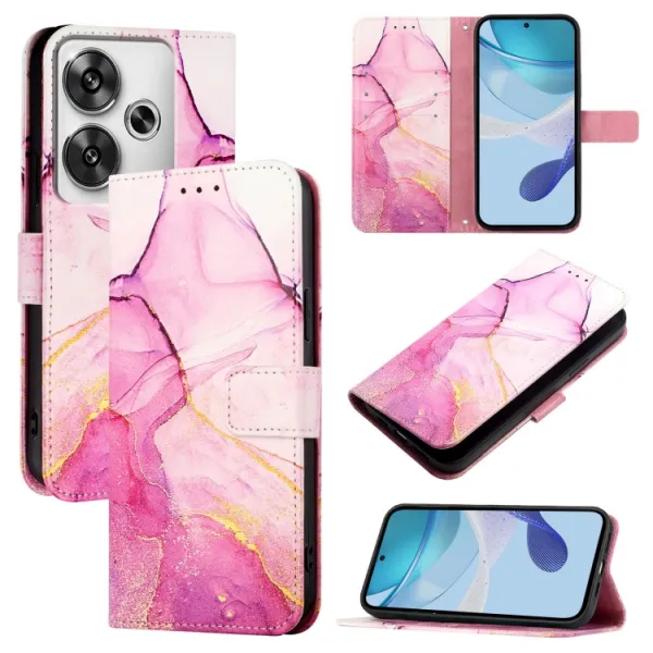 ART MARBLE Peňaženkový kryt pre Xiaomi Poco F6 PINK