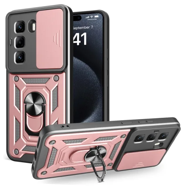 RING CAMERA Kryt s držiakom pre Infinix Hot 50 Pro ružový