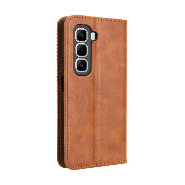 BUSINESS Peňaženkové puzdro pre Infinix Hot 50 Pro hnedé