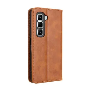 BUSINESS Peňaženkové puzdro pre Infinix Hot 50 Pro hnedé