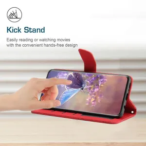 ART BLOSSOM Peňaženkový obal pre Realme 14 5G červený
