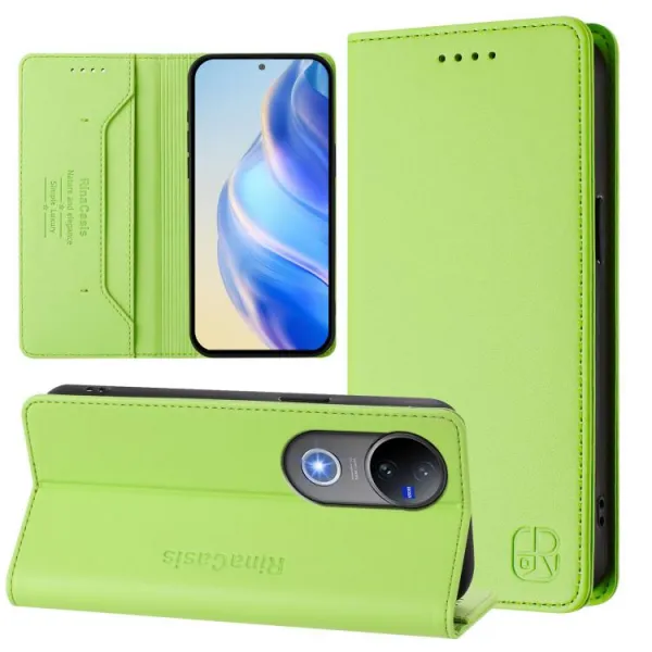 RINA Zaklápacie puzdro pre Vivo V50 5G svetlozelené