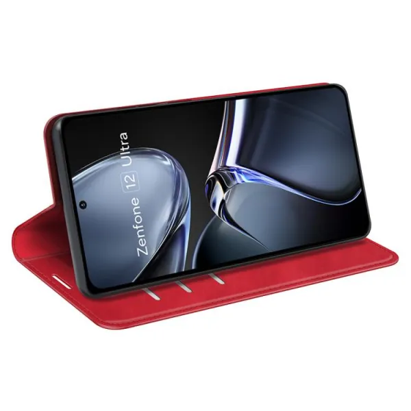 MAGNETIC Zaklápací kryt pre Asus Zenfone 12 Ultra červený