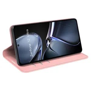MAGNETIC Zaklápací kryt pre Asus Zenfone 12 Ultra ružový
