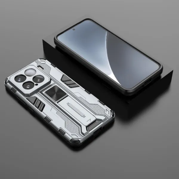 SUPERSONIC Ochranný obal so stojanom pre Xiaomi 15 šedý