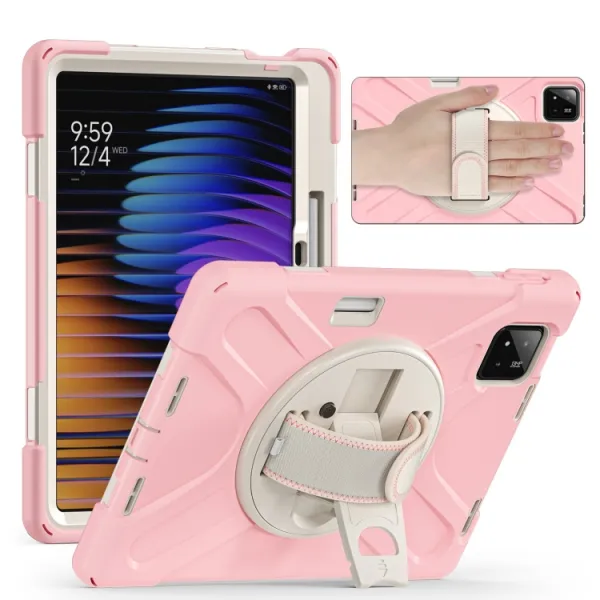 SOLID Odolný obal pre Xiaomi Pad 7 / 7 Pro / Pad 8 / Pad 8 Pro svetloružový