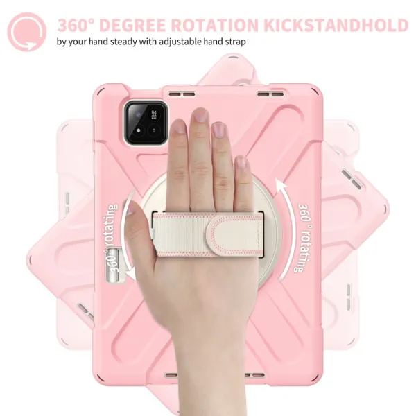 SOLID Odolný obal pre Xiaomi Pad 7 / 7 Pro / Pad 8 / Pad 8 Pro svetloružový