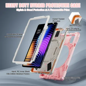 SOLID Odolný obal pre Xiaomi Pad 7 / 7 Pro / Pad 8 / Pad 8 Pro svetloružový