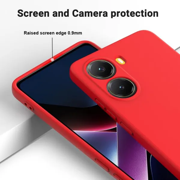 RUBBER Ochranný obal pre Xiaomi Poco X7 Pro červený