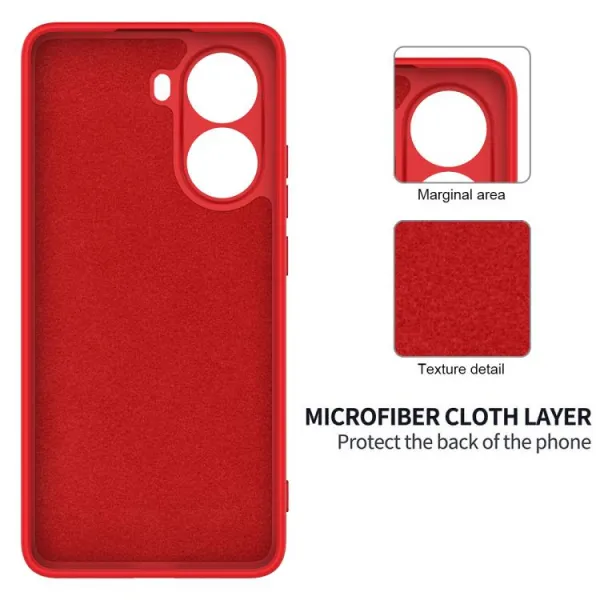 RUBBER Ochranný obal pre Xiaomi Poco X7 Pro červený