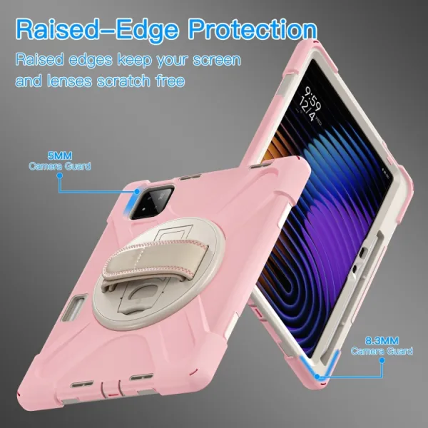 SOLID Odolný obal pre Xiaomi Pad 7 / 7 Pro / Pad 8 / Pad 8 Pro svetloružový