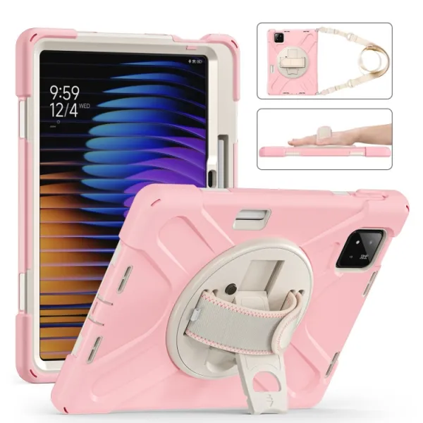SOLID Odolný obal pre Xiaomi Pad 7 / 7 Pro / Pad 8 / Pad 8 Pro svetloružový