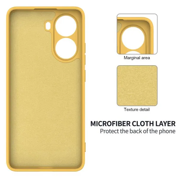 RUBBER Ochranný obal pre Xiaomi Poco X7 Pro žltý