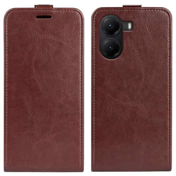 Vyklápacie puzdro pre Xiaomi Poco X7 Pro hnedé