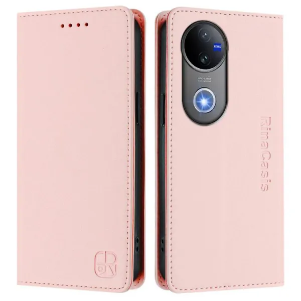 RINA Zaklápacie puzdro pre Vivo V50 5G svetloružové