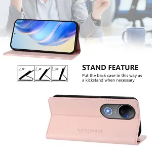 RINA Zaklápacie puzdro pre Vivo V50 5G svetloružové