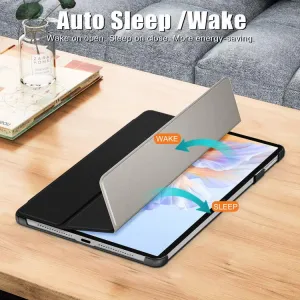 LEATHER Zaklápací kryt pre Honor Pad V9 čierny