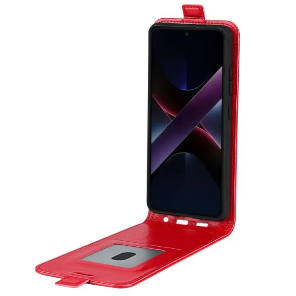 Vyklápacie puzdro pre Xiaomi Poco X7 Pro červené