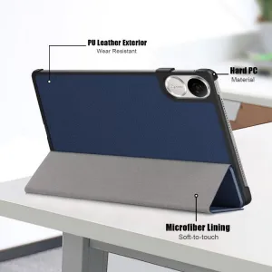 LEATHER Zaklápací kryt pre Honor Pad V9 modrý