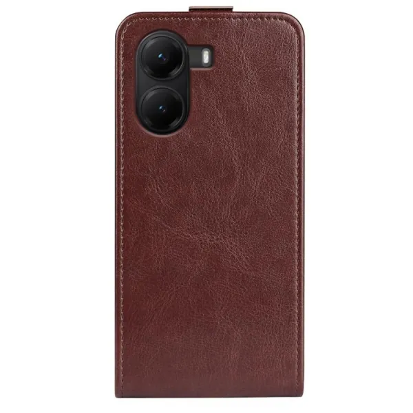 Vyklápacie puzdro pre Xiaomi Poco X7 Pro hnedé