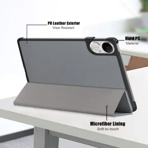 LEATHER Zaklápací kryt pre Honor Pad V9 šedý