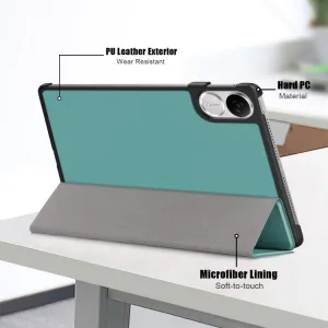 LEATHER Zaklápací kryt pre Honor Pad V9 zelený