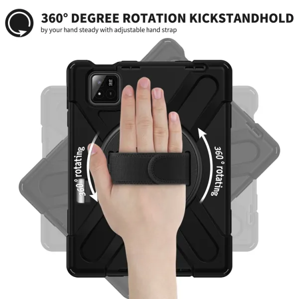 SOLID Odolný obal pre Xiaomi Pad 7 / 7 Pro / Pad 8 / Pad 8 Pro čierny