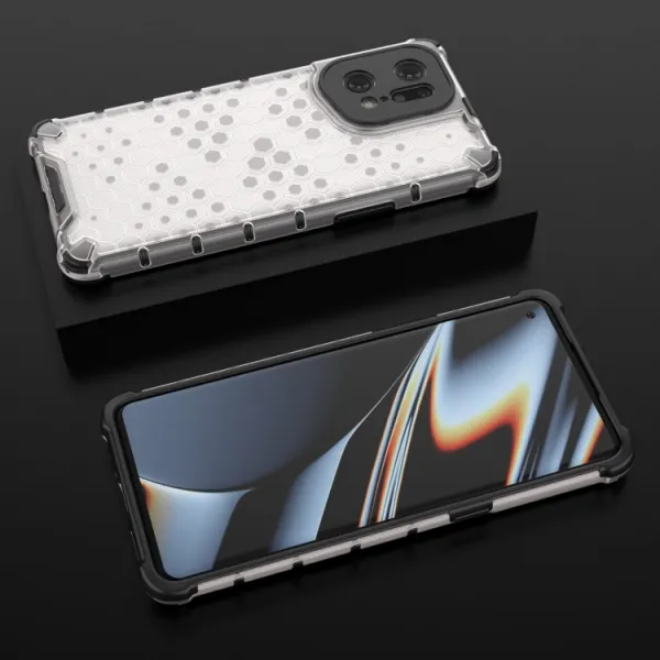 HONEYCOMB Ochranný kryt Oppo Find X5 Pro biely