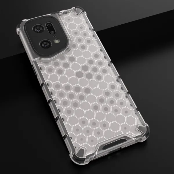 HONEYCOMB Ochranný kryt Oppo Find X5 Pro biely