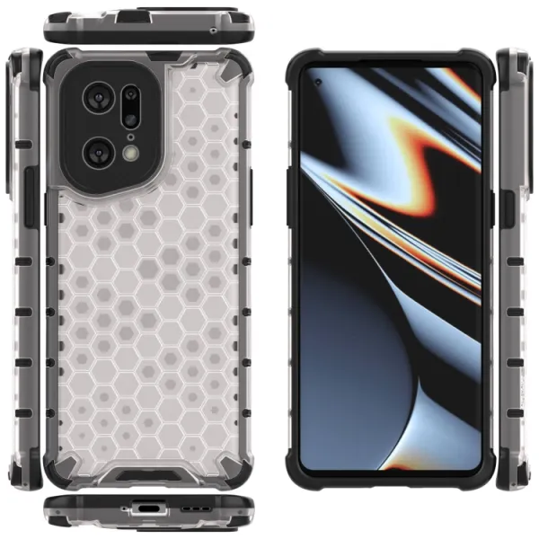 HONEYCOMB Ochranný kryt Oppo Find X5 Pro biely
