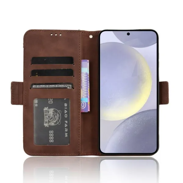 SLOT Peňaženkový obal pre Samsung Galaxy S25+ 5G hnedý