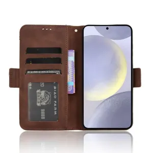 SLOT Peňaženkový obal pre Samsung Galaxy S25+ 5G hnedý