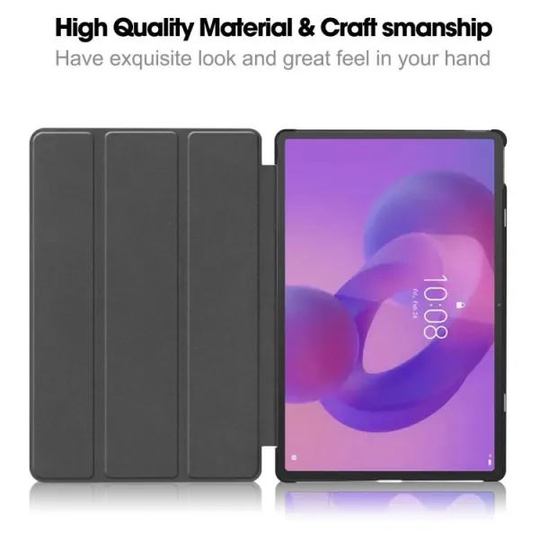 LEATHER Zaklápací kryt pre Lenovo Idea Tab Pro šedý