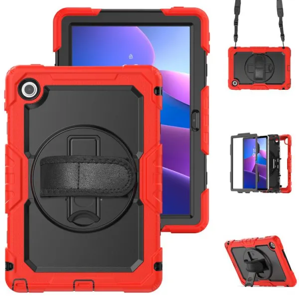 SOLID 360 Odolný obal pre Lenovo Tab 10.1 červený