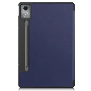 LEATHER Zaklápací kryt pre Lenovo Idea Tab Pro tmavomodrý