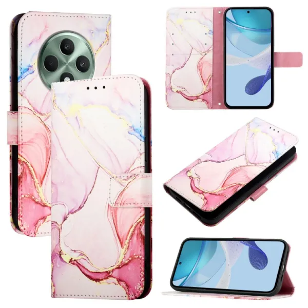 ART MARBLE Peňaženkový kryt pre Oppo Reno12 FS 5G ROSE GOLD