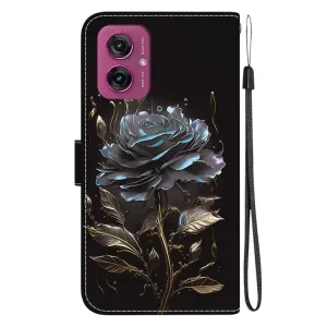 ART Peňaženkový kryt pre Motorola Moto G55 5G BLACK ROSE