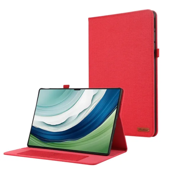 FABRIC Zaklápací kryt pre Huawei MatePad Pro 12.2 červený