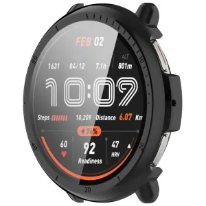 PC FULL COVER Plastový kryt so sklom pre Amazfit Active 2 čierny