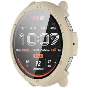 PC FULL COVER Plastový kryt so sklom pre Amazfit Active 2 béžový