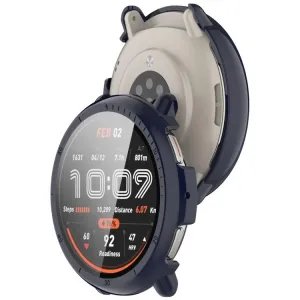 PC FULL COVER Plastový kryt so sklom pre Amazfit Active 2 modrý